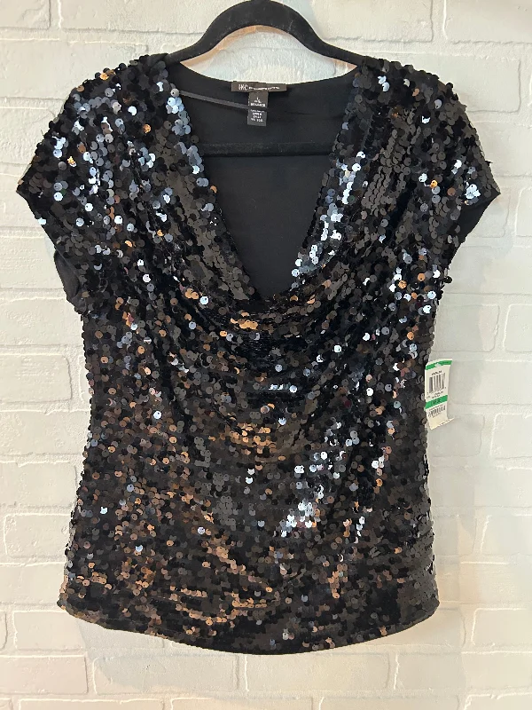 Weekend Discounts to Delight Top Short Sleeve By Inc In Black, Size: L