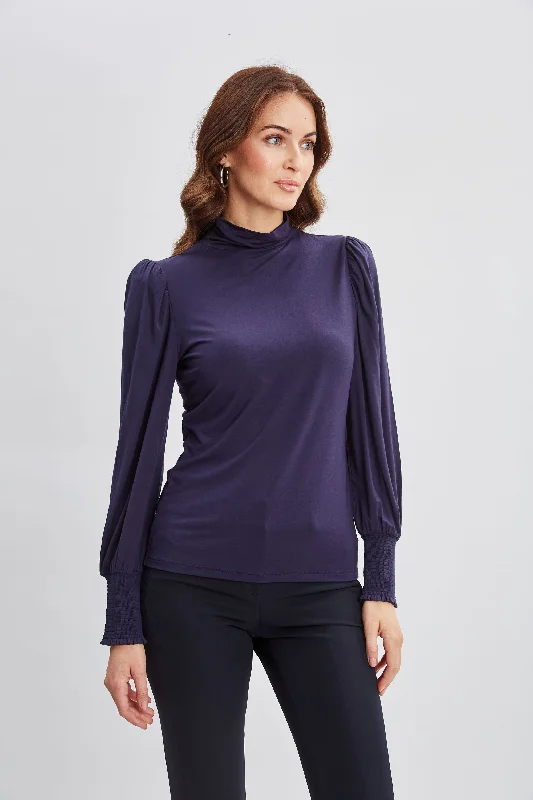 Weekend Discounts to Delight Smocked Turtleneck Knit
