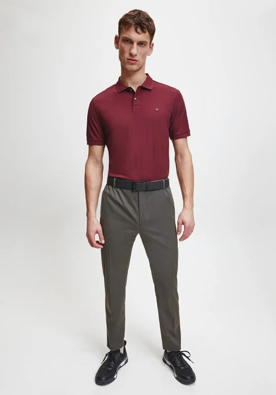 Midnight Madness Calvin Klein Refined Pique Polo Shirt, Port