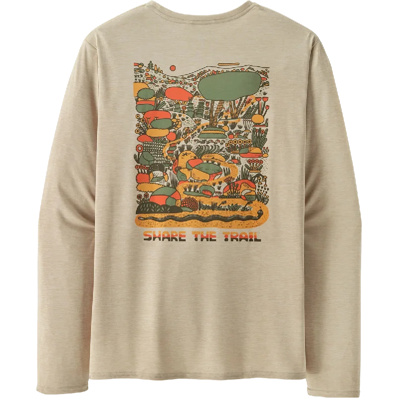 Mega Sale Men's Long-Sleeved Capilene Cool Daily Graphic Shirt - Lands