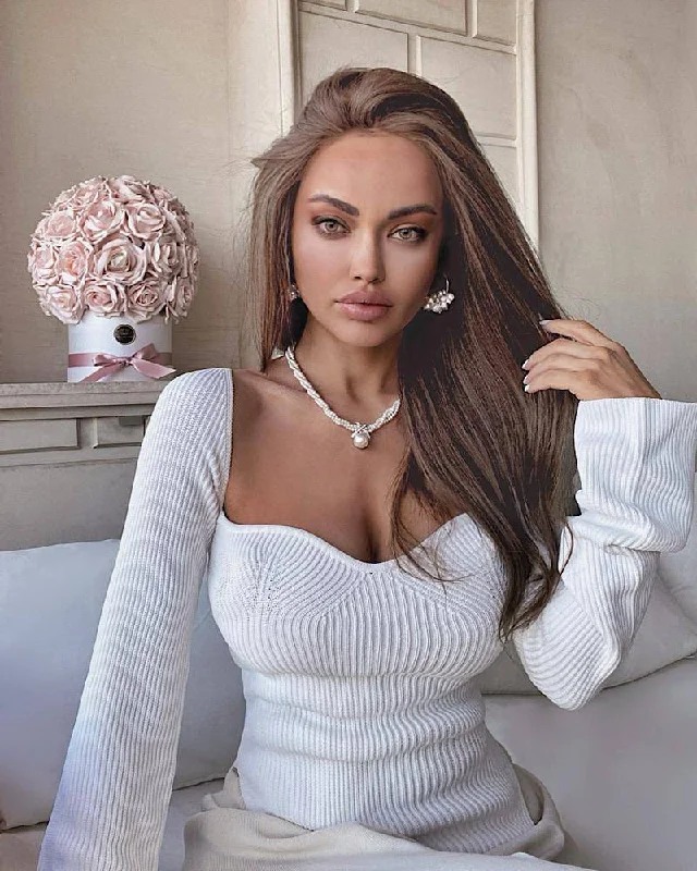 Weekend Bargains Just for You Ribbed Knit Asymmetrical Long Sleeve Top