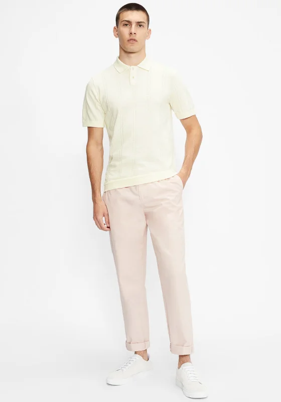 Incredible Offers Ted Baker Youfroz Textured Polo Shirt, Cream