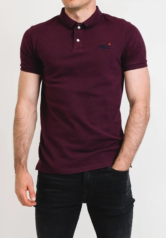 Crazy Savings Superdry Classic Pique Polo Shirt, Port Marl