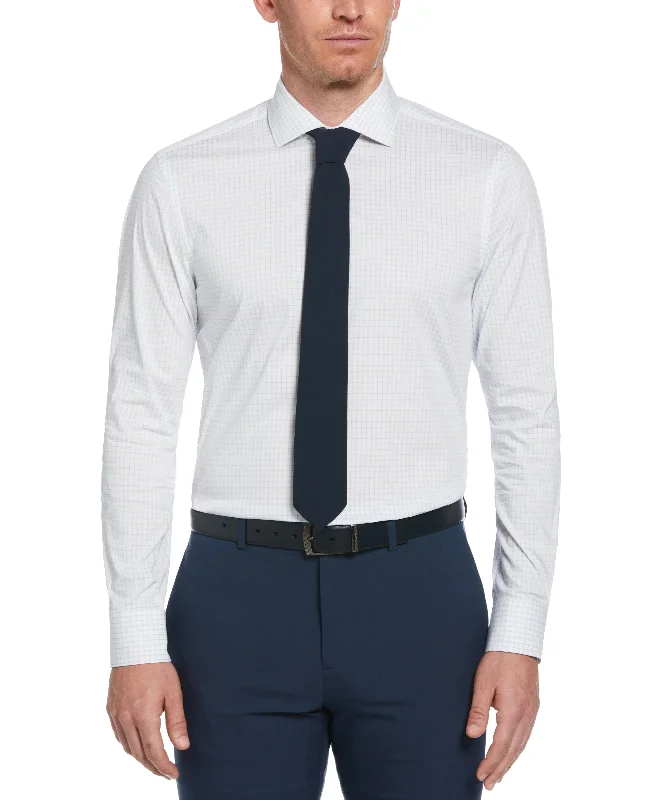 Slim Fit Check Print Dress Shirt