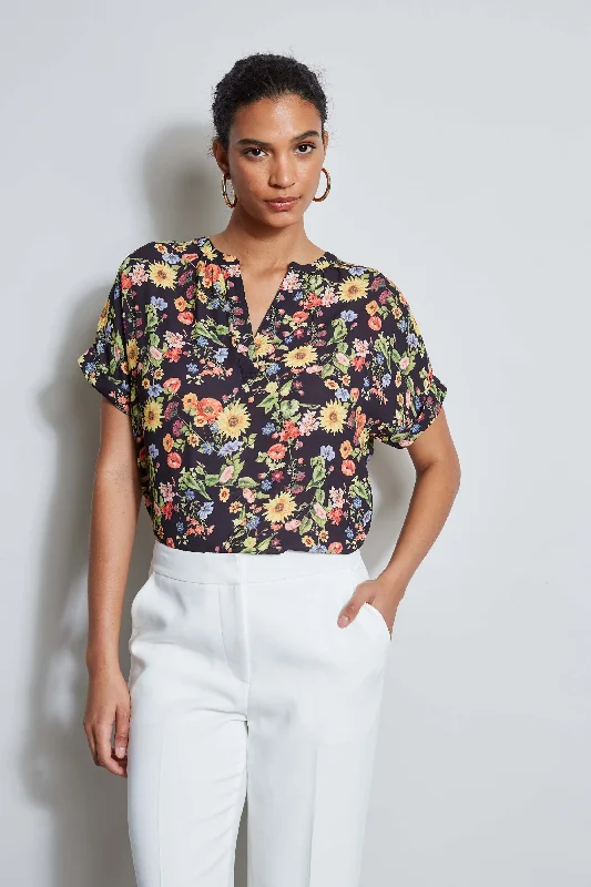 Weekend Offers That Shine T-Tahari Sunray Garden Short Sleeve Shirt