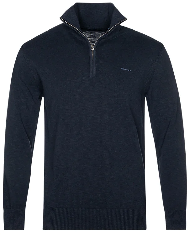 Discount Days Cotton Flamme Half Zip Abendblau