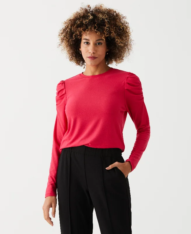 Weekend Deals That Dazzle Crew Neck Puff Sleeve Top