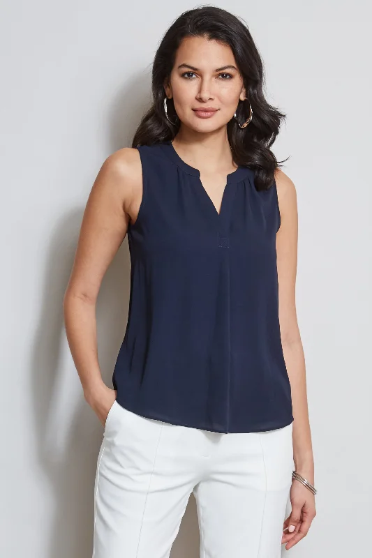 Weekend Specials Just for You T-Tahari Sleeveless Split Neck Shirt