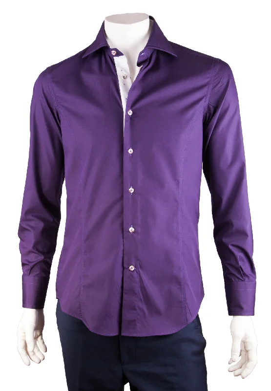 Weekend Discounts to Relish Solid Purple Shirt