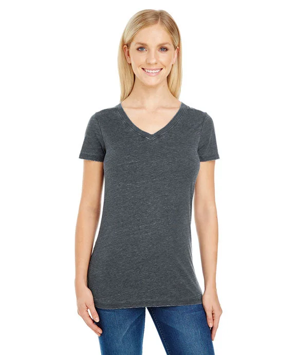 Weekend Deals to Make You Happy 208B - Threadfast Apparel Ladies Vintage Dye Short Sleeve V-Neck T-Shirt