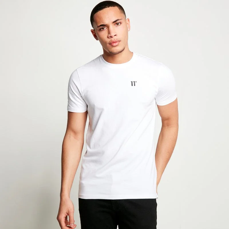 Price Reduction 3 Pack Essential Muscle Fit Short Sleeve T-Shirts - White / White / White