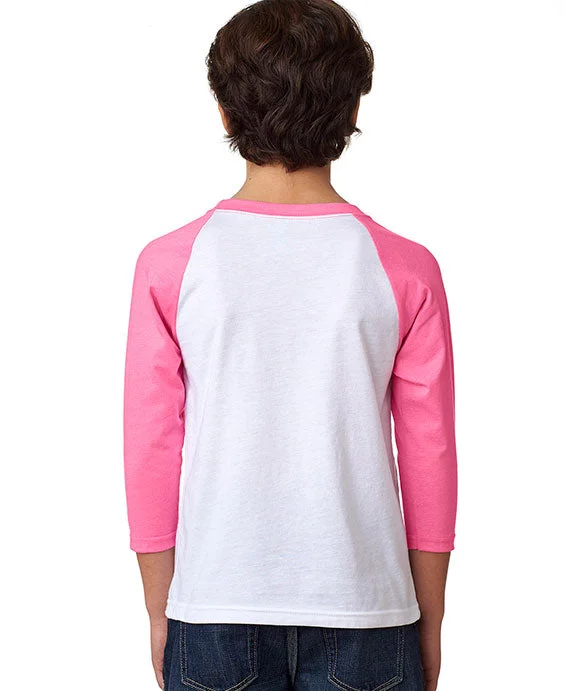 Limited Time Discount 3352 - Next Level Youth CVC 3/4-Sleeve Raglan T-Shirt