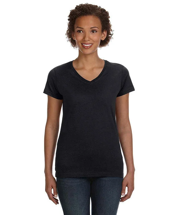 Major Savings 3507 - LAT Ladies V-Neck Fine Jersey T-Shirt