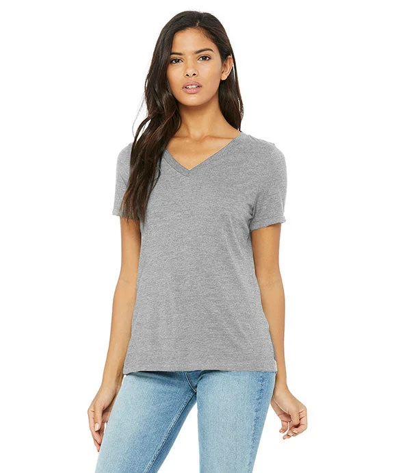 Weekend Savings Extravaganza 6405CVC - Bella + Canvas Ladies Relaxed Heather CVC Jersey V-Neck T-Shirt