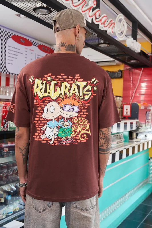 Discount Extravaganza 90's Brown Oversized T-Shirt