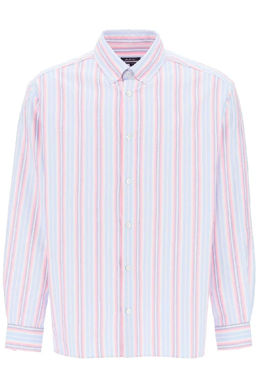 A.P.C. Men's Mathias Striped Oxford Shirt