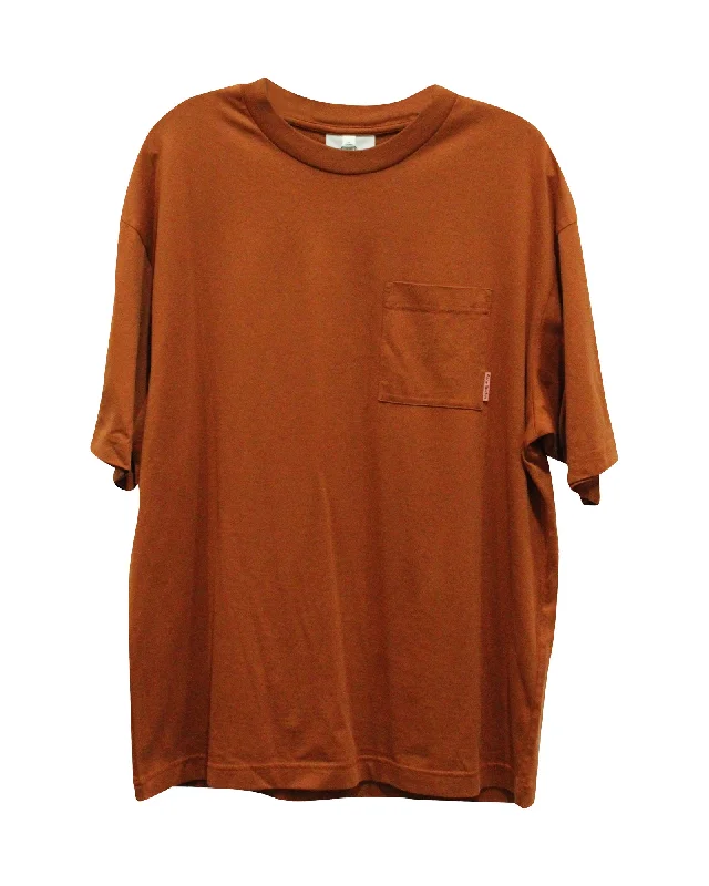Early Access Acne Studios Crewneck Pocket Tee in Brown Cotton