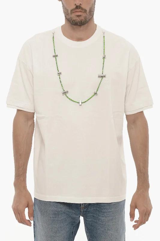 Ambush Cotton Crew-Neck T-shirt with Removable Necklace