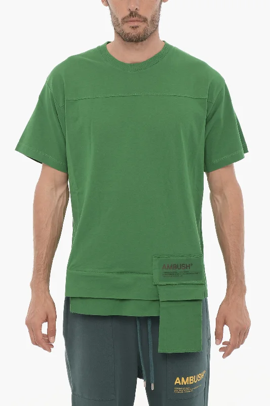 Ambush Solid Color AMAZON SEA FOAM Crew-neck T-Shirt with Waist Poc