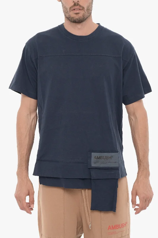 Ambush Solid Color Crew-neck T-Shirt with Waist Pocket