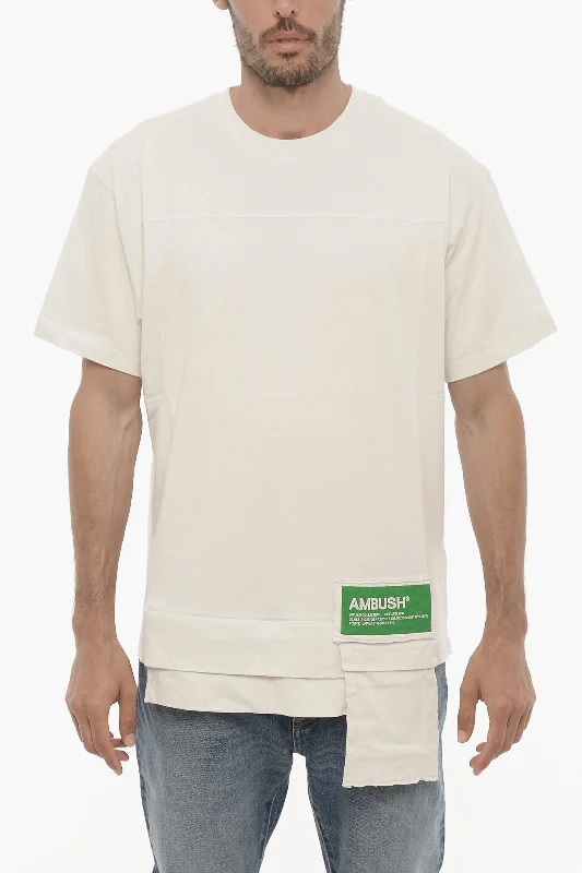 Ambush Solid Color Crew-neck T-Shirt with Waist Pocket