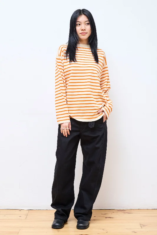 Boatsman Raw Cotton/Orange Stripe