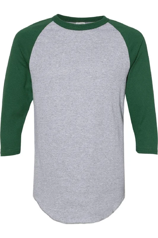 athletic heather/ dark green