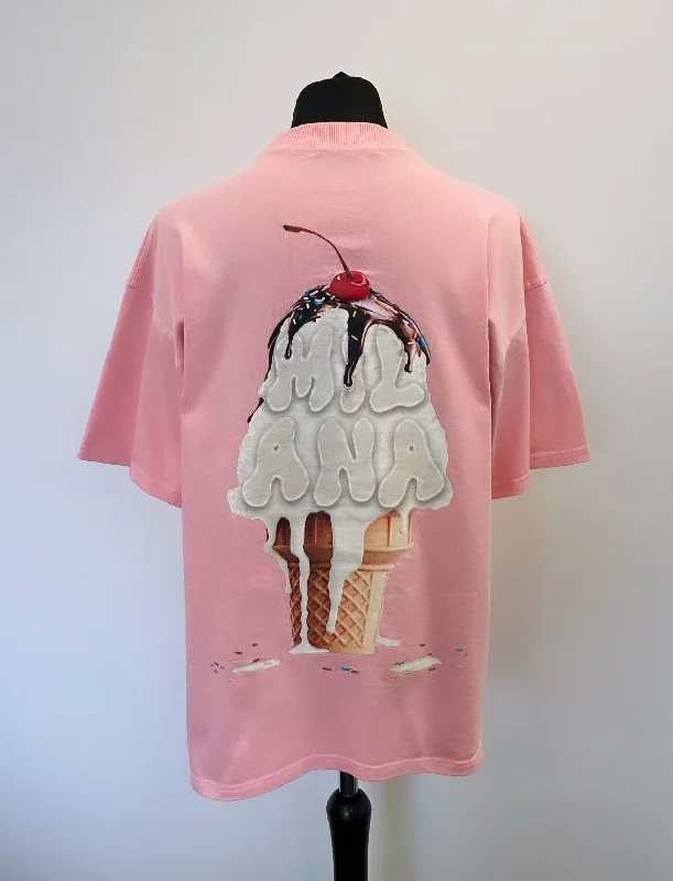 Baby Pink Heavyweight Ice Cream T-shirt.