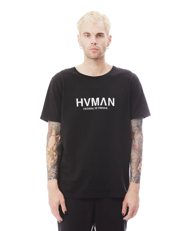 Weekend Specials to Grab Basic Logo Crew Neck Tee In Black