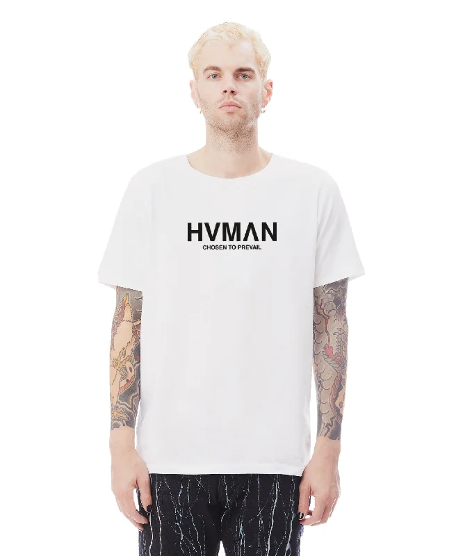 Weekend Specials to Enjoy Basic Logo Crew Neck Tee In White