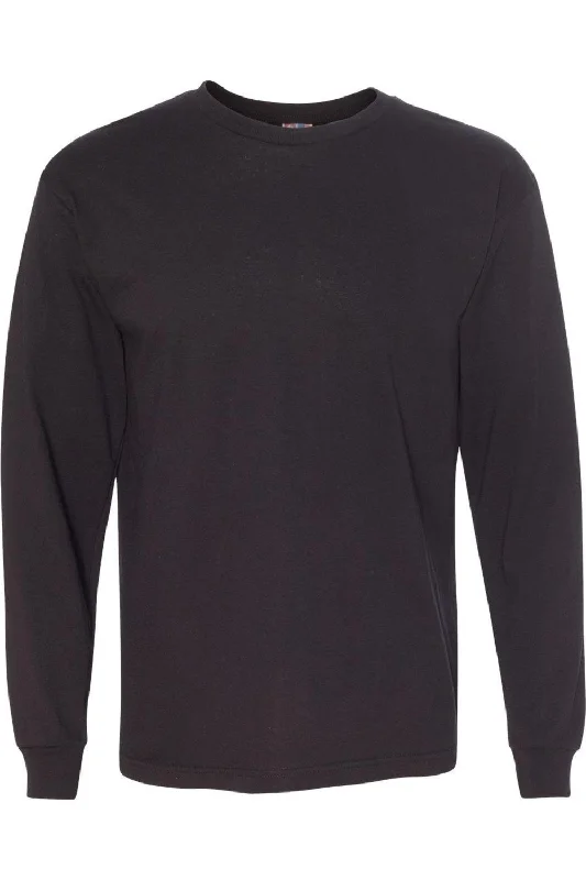 Weekend Deals That Wow Bayside USA-Made 100% Cotton Long Sleeve T-Shirt