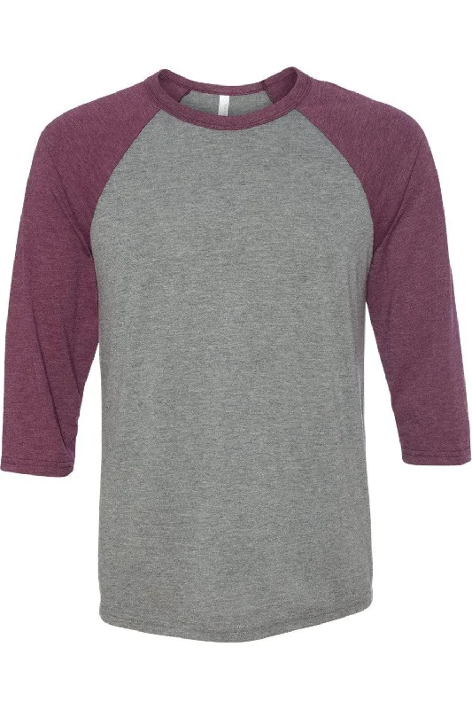 grey/ maroon triblend