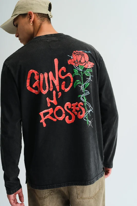 Stock Up Black Guns N Roses Full Sleeves T-shirt