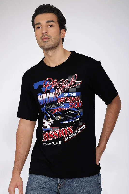 Extra Savings Black Motorsport Oversized T-Shirt