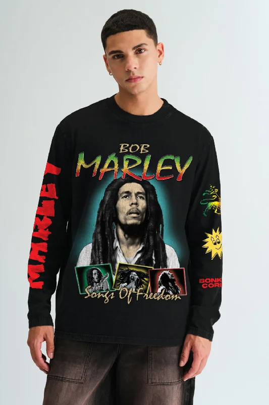 Quick Sale Bob Marley Songs Of Freedom Full Sleeves T-shirt