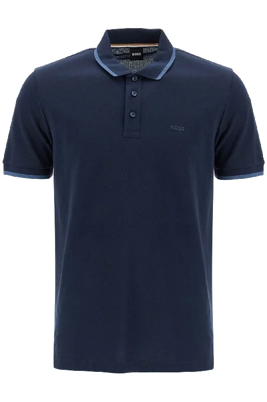 Boss Men's Polo Shirt With Contrasting Edges