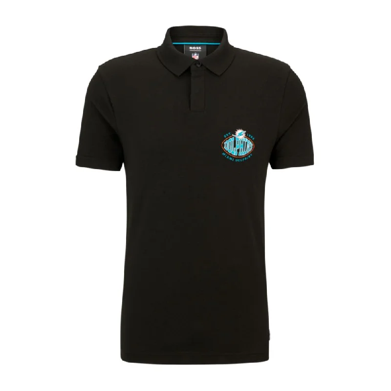 BOSS x NFL cotton-piqu polo shirt with collaborative branding