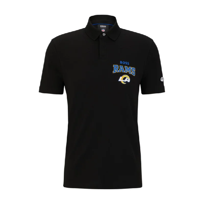 BOSS x NFL cotton-piqu polo shirt with collaborative branding