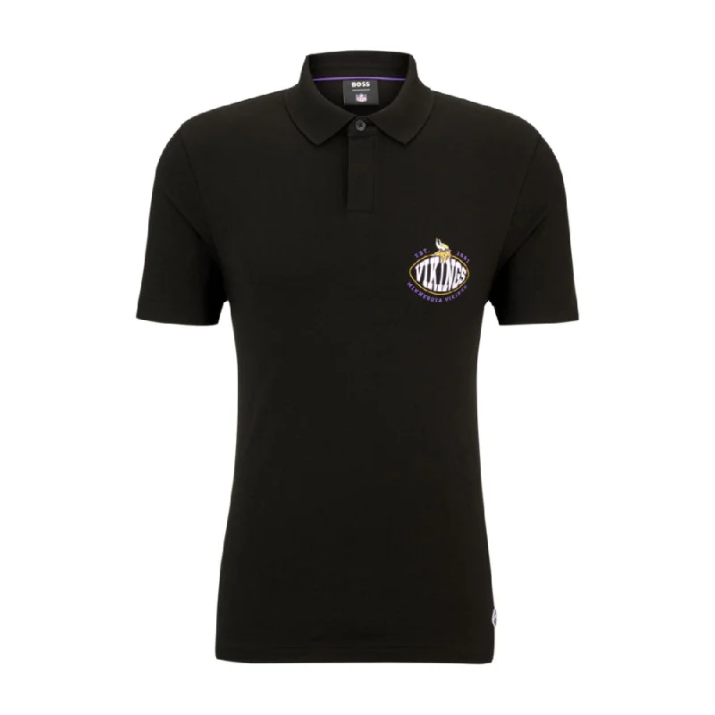 BOSS x NFL cotton-piqu polo shirt with collaborative branding