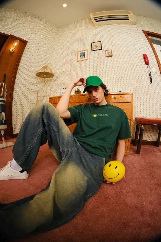 Weekend Bargains to Savor Bottle Green Smiley Originals x Bonkers Oversized T-shirt
