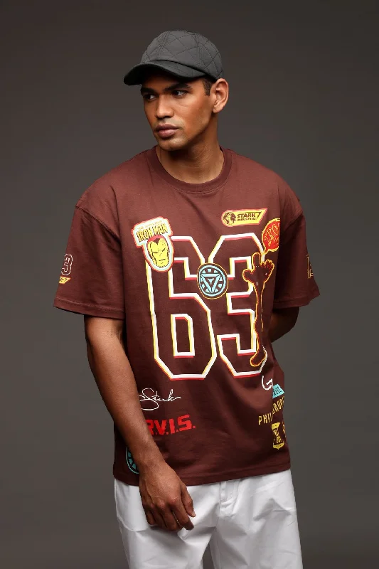 Weekend Specials to Love Brown Iron Man Oversized T-shirt