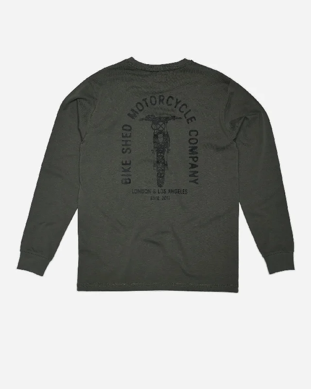 Exclusive Weekend Offers Inside BSMC Dirt Bars Long Sleeve T-Shirt - Khaki