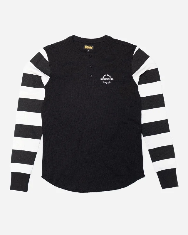 Weekend Price Cuts Galore BSMC Rocker Long Sleeve Waffle - Black/Cream