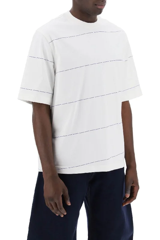 Burberry Striped T-Shirt With Ekd Embroidery