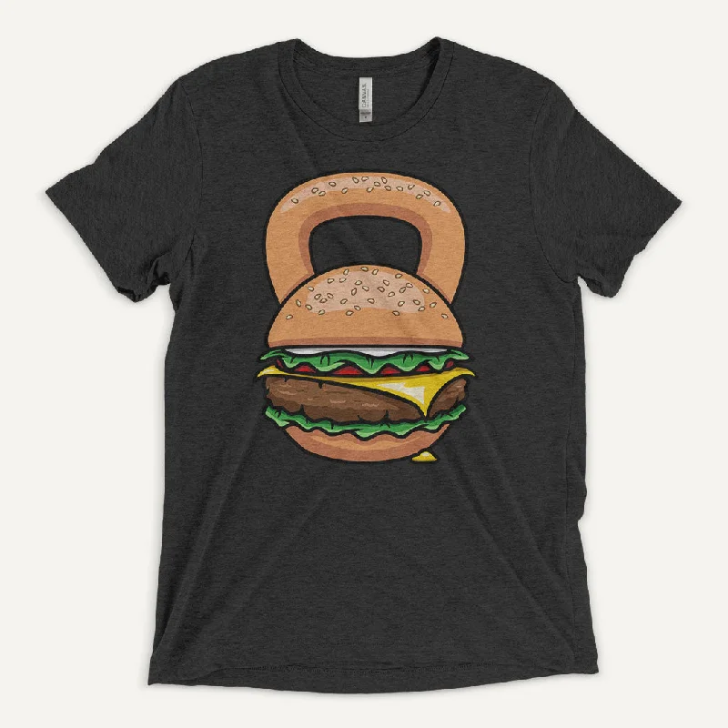 Burger Kettlebell Design Men’s Triblend T-Shirt