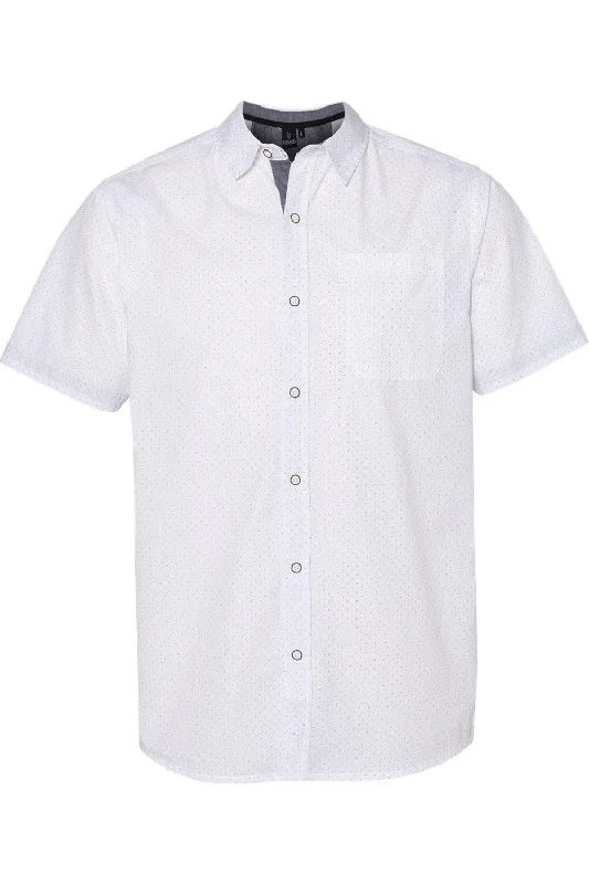 Best Bargains Burnside Peached Printed Poplin Short Sleeve Shirt