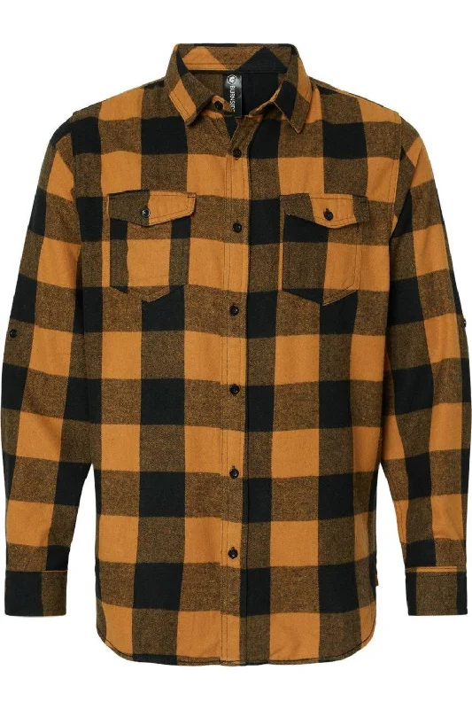 Great Deal Burnside Yarn-Dyed Long Sleeve Flannel Shirt