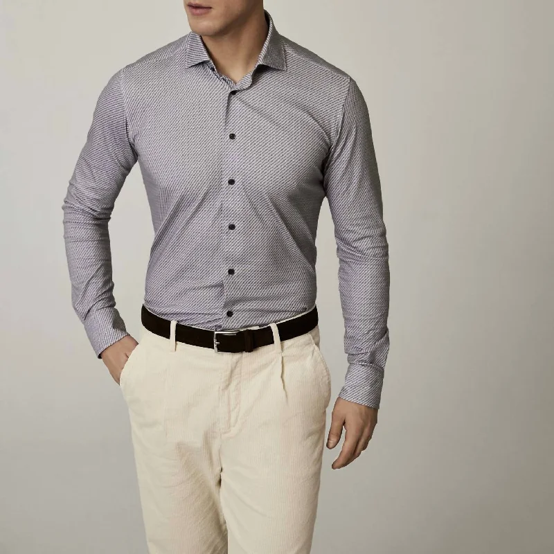 Byron 4 Flex Shirt In Grey Blue