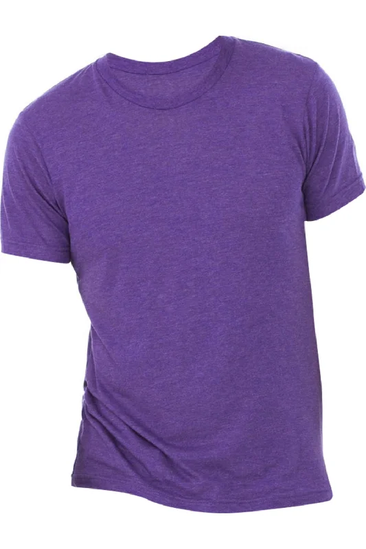 Fantastic Savings Canvas Mens Triblend Crew Neck Plain Short Sleeve T-Shirt
