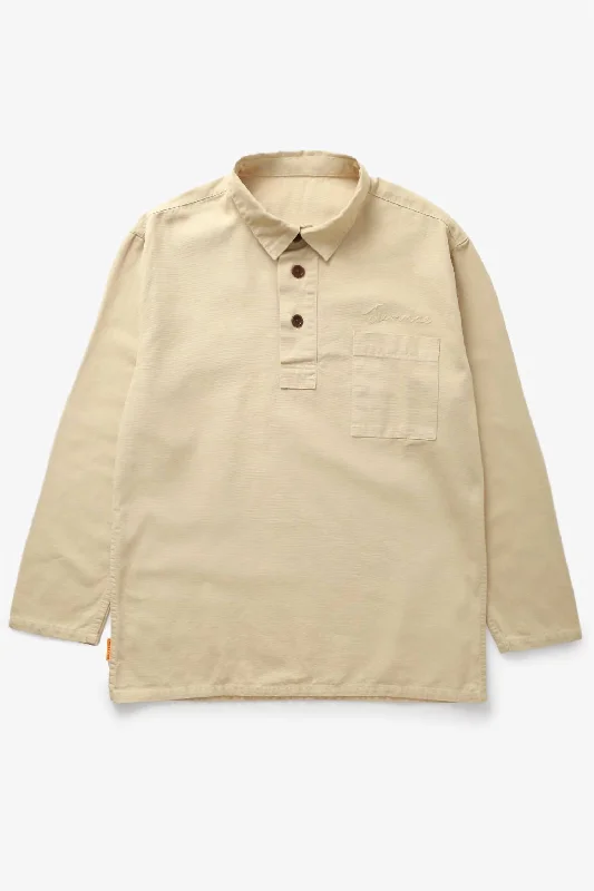 Canvas Script Popover Shirt In Khaki